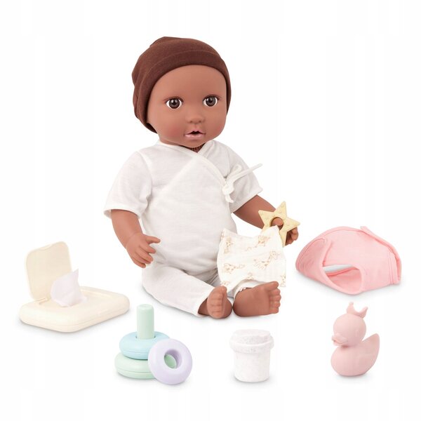 Set giochi con accessori cambio pannolini e giocattoli per bambola LullaBaby