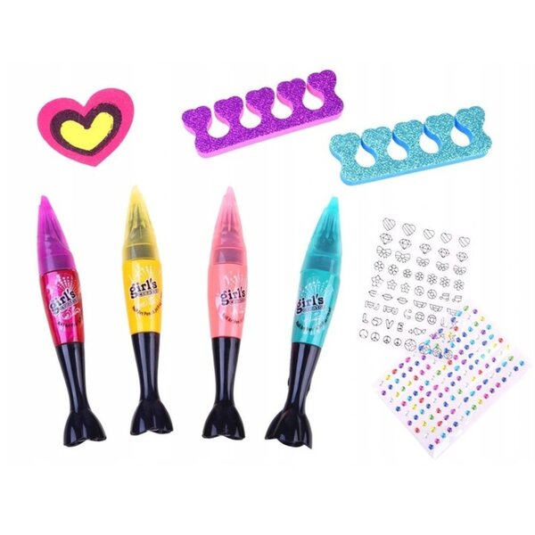 Set Manicure per Bambine con Pennarelli per Decorare Unghie - Gioco Creativo 6+