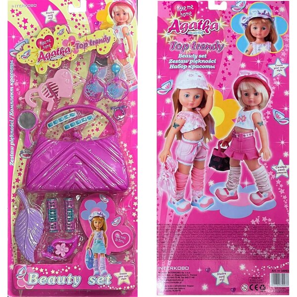 Beauty-Puppenset für Mädchen mit Tasche 3+ Interkobo CE