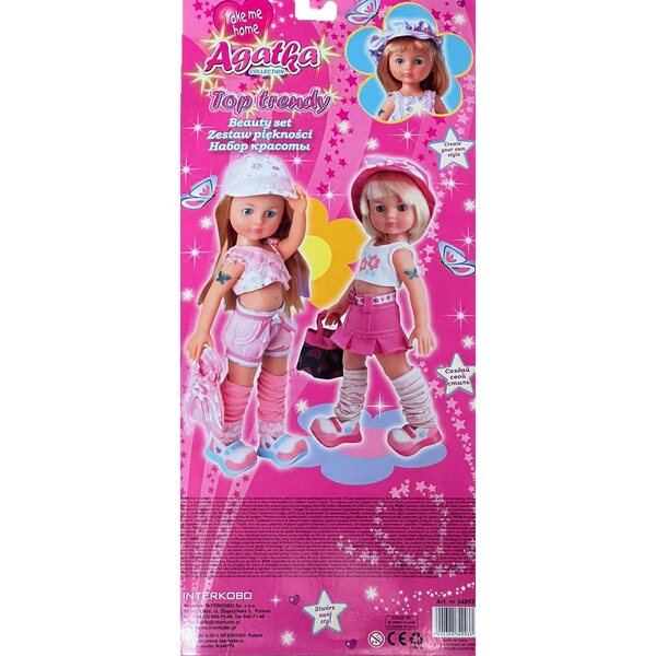 Beauty-Puppenset für Mädchen mit Tasche 3+ Interkobo CE