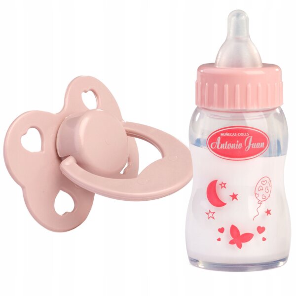 Antonio Juan Set Schnuller und Flasche mit einziehbarer Milch 92329 für Puppen