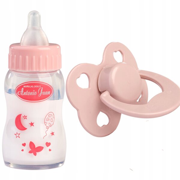 Antonio Juan Set Schnuller und Flasche mit einziehbarer Milch 92329 für Puppen