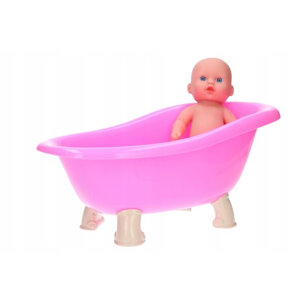 Wanna e bobas set per il bagnetto con vaschetta rosa e accessori per bambole