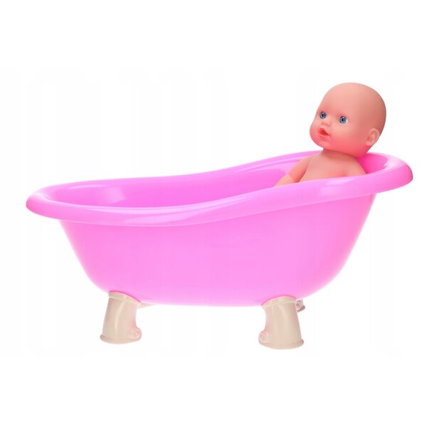 Wanna e bobas set per il bagnetto con vaschetta rosa e accessori per bambole