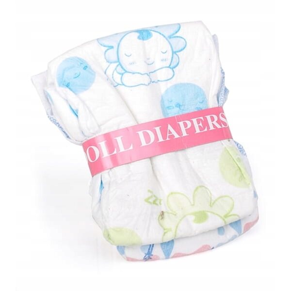 Pampers für Puppen 2in1 – Set aus Windeln und Zubehör, Stoffmaterial