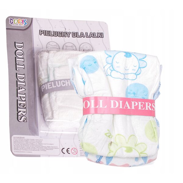 Pampers für Puppen 2in1 – Set aus Windeln und Zubehör, Stoffmaterial