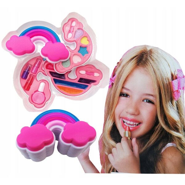 Set trucco giocattolo per bambini con cosmetici sicuri e custodia portatile