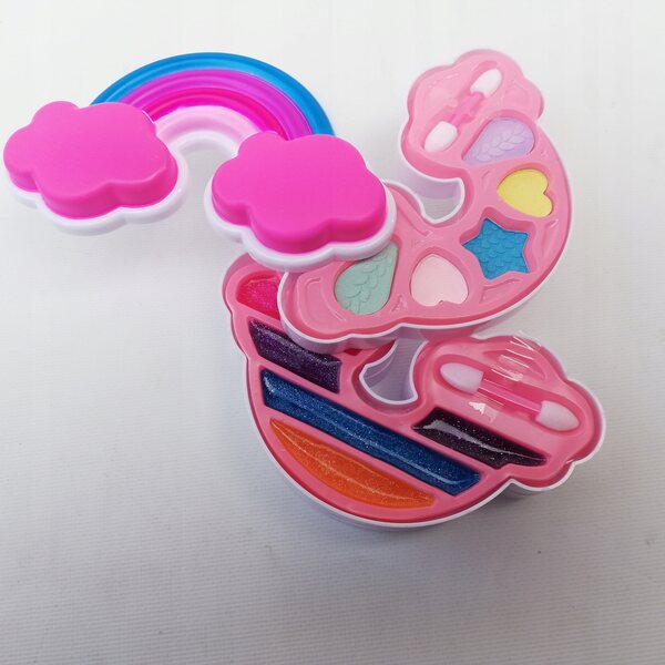 Set trucco giocattolo per bambini con cosmetici sicuri e custodia portatile