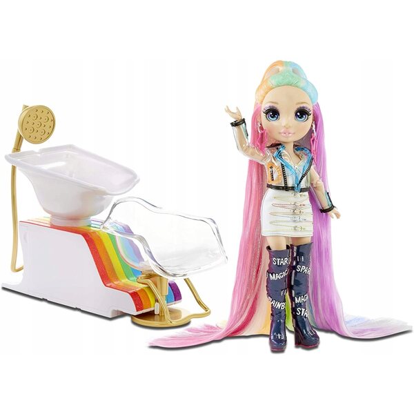 Set per la cura delle bambole Rainbow High con una salvietta e 5 tinture per capelli
