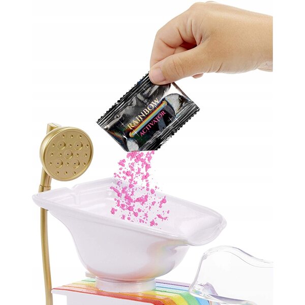 Set per la cura delle bambole Rainbow High con una salvietta e 5 tinture per capelli