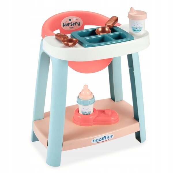 Set Ecoiffier con seggiolone e accessori per bambole, gioco educativo 18m+