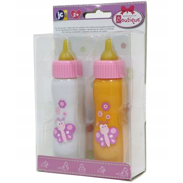 Butelki per bambole Magiche con latte e succo Berenguer 13 cm set 2 pezzi