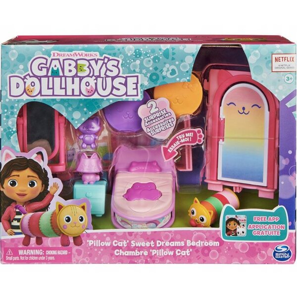 Spin Master Gabby's Dollhouse Set Camera da Letto con Accessori e Gatto