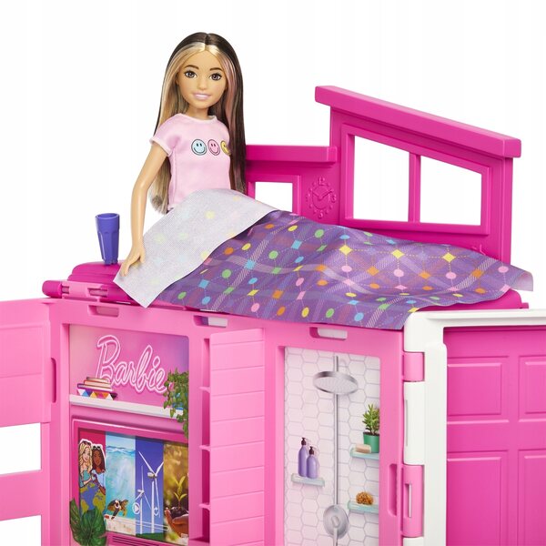 Barbie Fashionistas Cozy House Puppenhaus mit 4 Spielbereichen und Zubehör