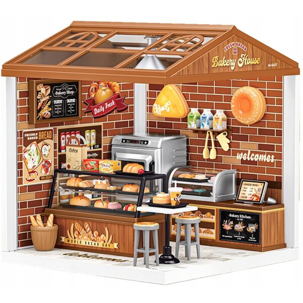 3D-Kuchen-Puppenhaus-Modell zum Selbermachen mit LED-Lichtern und 118 Teilen