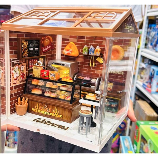 3D-Kuchen-Puppenhaus-Modell zum Selbermachen mit LED-Lichtern und 118 Teilen