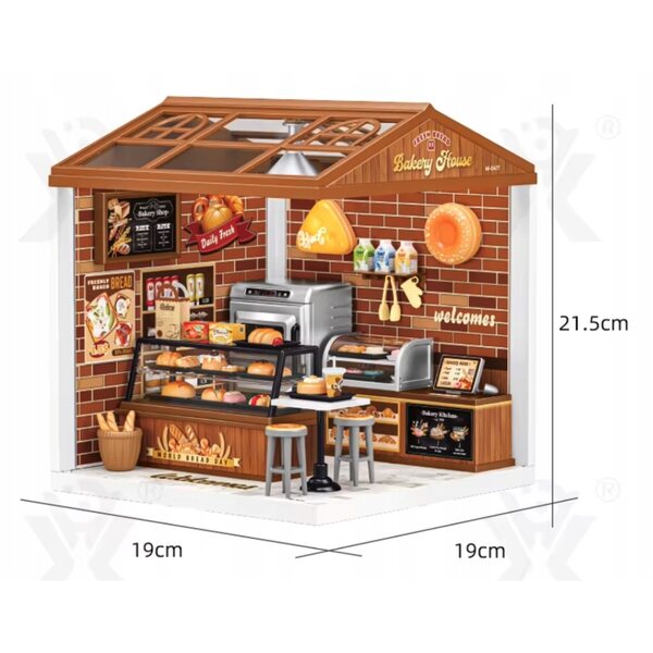 3D-Kuchen-Puppenhaus-Modell zum Selbermachen mit LED-Lichtern und 118 Teilen