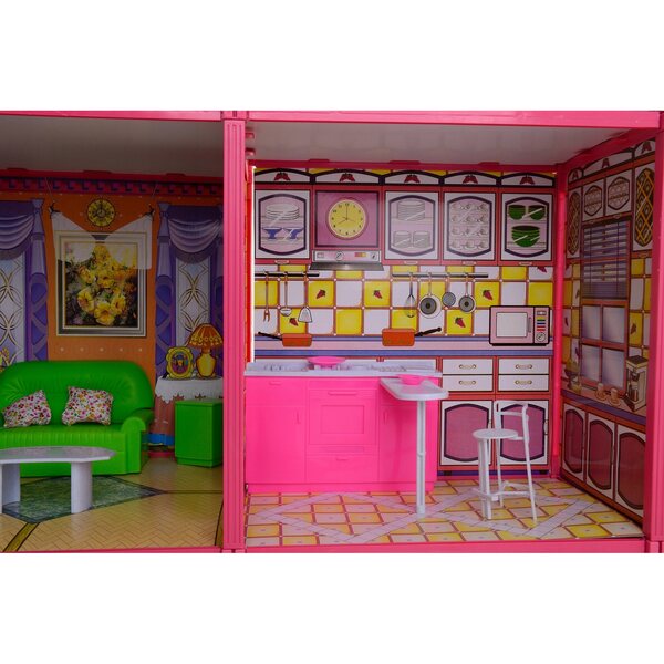 Funfit My Lovely Villa XXL Puppenhaus, 128 Elemente, 6 Zimmer