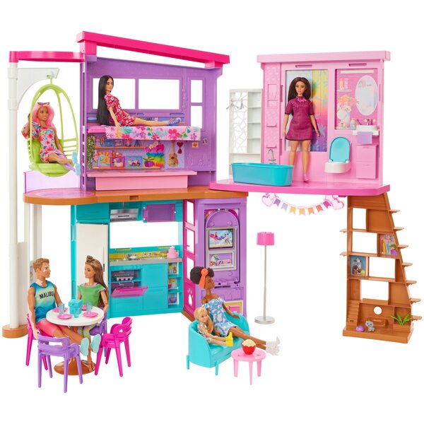 Barbie Holiday Puppenhaus: ein modernes zweistöckiges Spielset