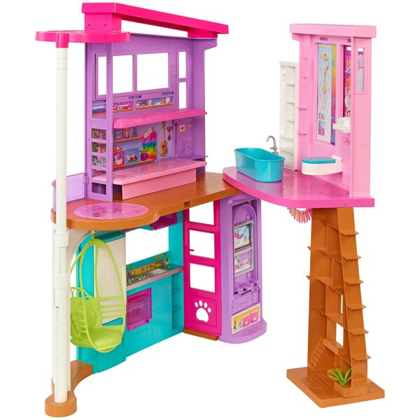 Barbie Holiday Puppenhaus: ein modernes zweistöckiges Spielset