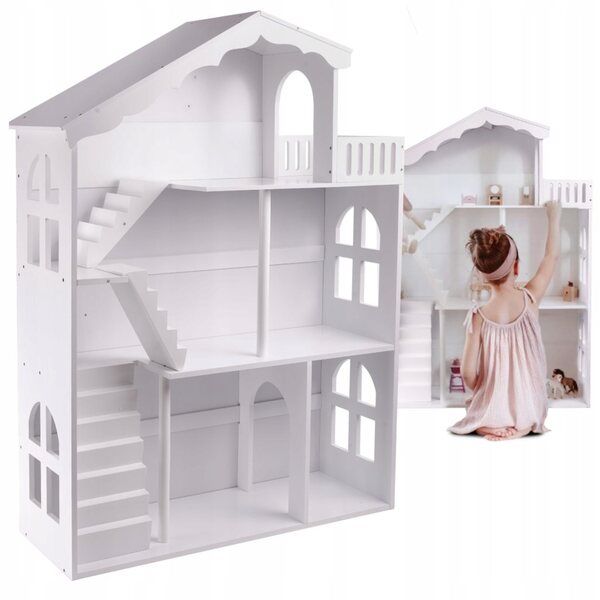 Lulilo Calla Bücherregal-Haus 116 cm für Bücher und Kinderspielzeug aus Holz