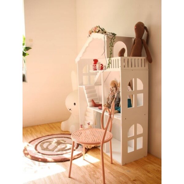 Lulilo Calla Bücherregal-Haus 116 cm für Bücher und Kinderspielzeug aus Holz