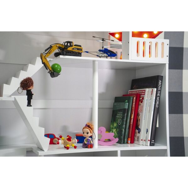 Lulilo Calla Bücherregal-Haus 116 cm für Bücher und Kinderspielzeug aus Holz
