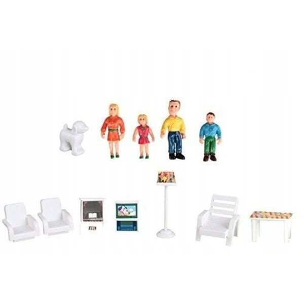 Casa per bambole HollaKids 6 stanze 136 pezzi con mobili e accessori