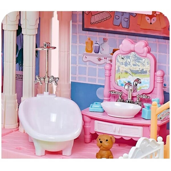 Grande casa delle bambole Kinderini con mobili e accessori per bambine dai 3 anni