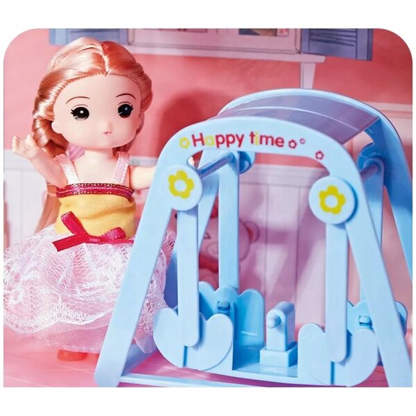 Grande casa delle bambole Kinderini con mobili e accessori per bambine dai 3 anni