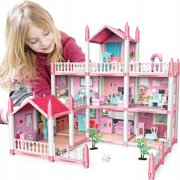 Ein 65 cm großes Puppenhaus mit Möbeln und Zubehör – ein kreatives Set für Kinder