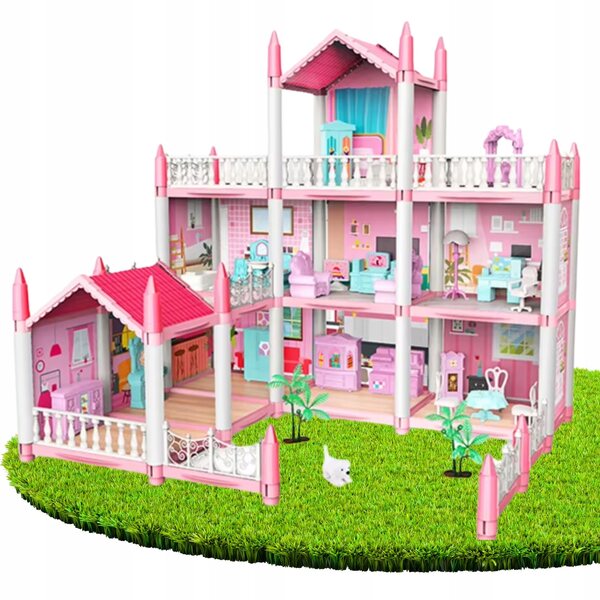 Ein 65 cm großes Puppenhaus mit Möbeln und Zubehör – ein kreatives Set für Kinder