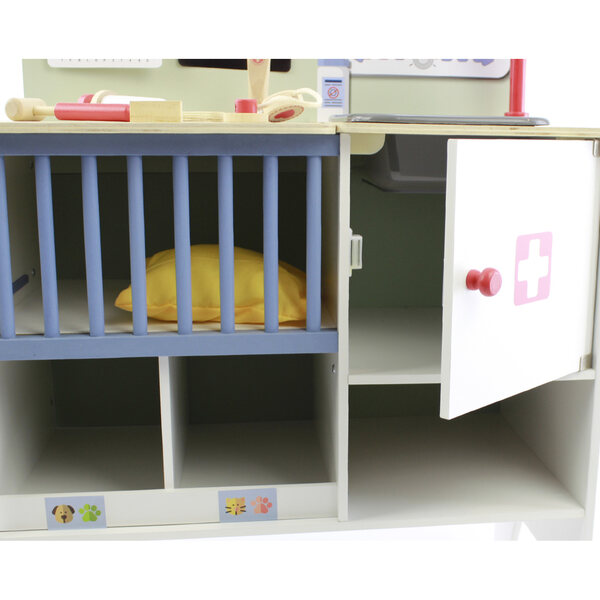 2in1 Holzspiele Veterinär- und Medizinschrank für Kinder ab 3 Jahren