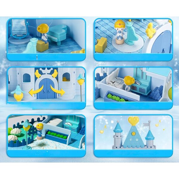 Castello della Principessa con Personaggi Magnetici, Luci e Musica per Bambine 6+