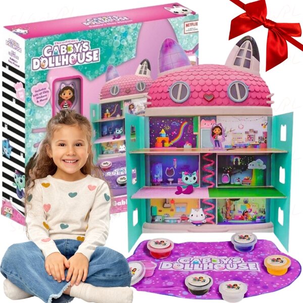 Casa delle bambole RMS con plastilina 41 cm - set creativo Gabby's Cat House