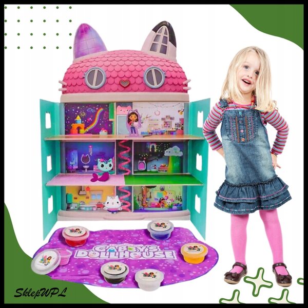 Casa delle bambole RMS con plastilina 41 cm - set creativo Gabby's Cat House