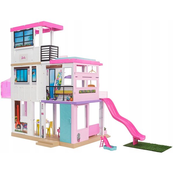 Barbie Dreamhouse Deluxe – Großes Puppenhaus mit Aufzug und Swimmingpool