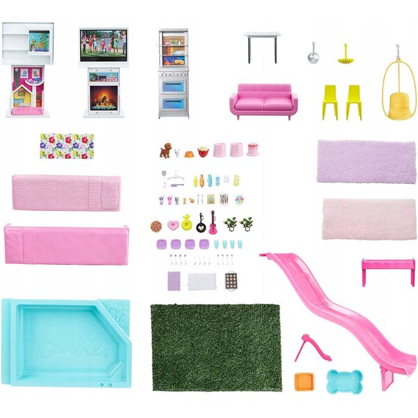 Barbie Dreamhouse Deluxe – Großes Puppenhaus mit Aufzug und Swimmingpool