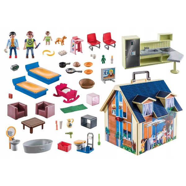 Playmobil Dollhouse 70985 Tragbares Koffer-Puppenhaus für Kinder ab 4 Jahren