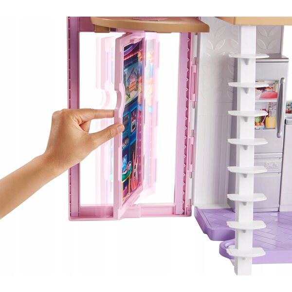 Barbie großes Malibu-Puppenhaus mit Zubehör und Doppelboden
