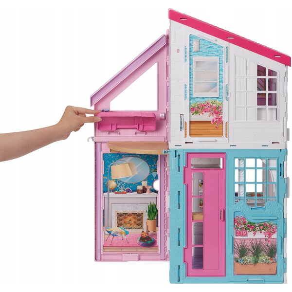 Barbie großes Malibu-Puppenhaus mit Zubehör und Doppelboden