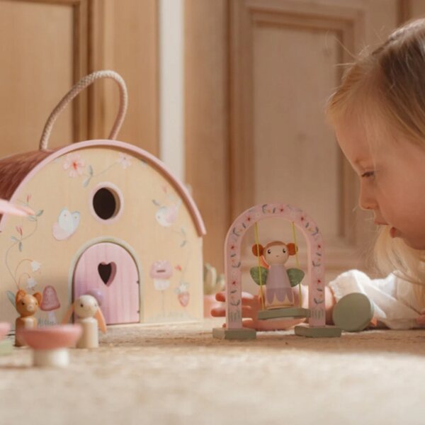 Fairy Garden FSC Casetta in legno olandese piccola beige per bambini 3+ anni