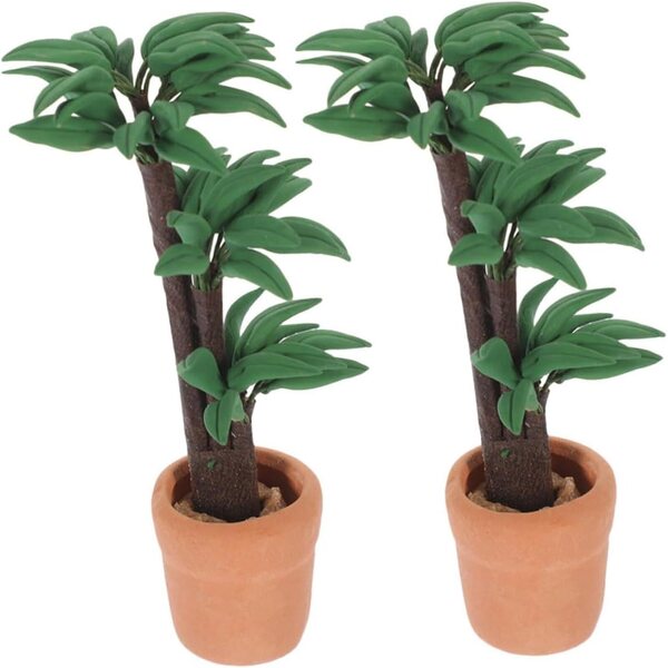 Garneck Kit 2 pz Piante Miniatura per Case delle Bambole Accessori Fai da Te