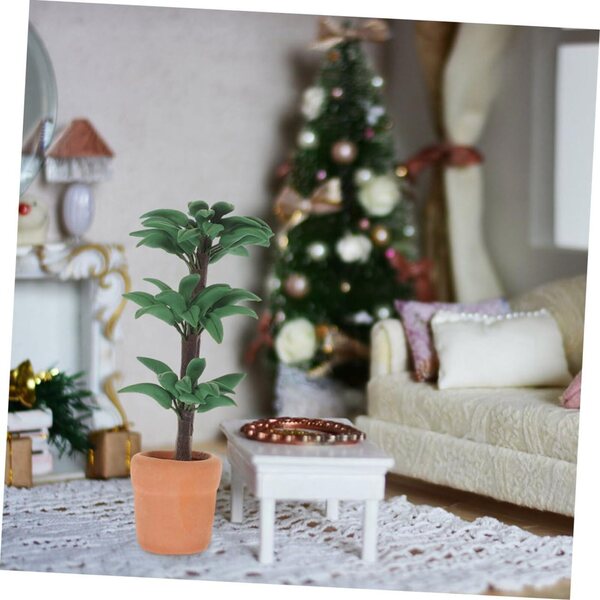 Garneck Kit 2 pz Piante Miniatura per Case delle Bambole Accessori Fai da Te