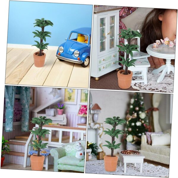 Garneck Kit 2 pz Piante Miniatura per Case delle Bambole Accessori Fai da Te