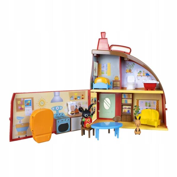Bings Haus Goldener Bär 34 cm mit Flop-Figur und Möbeln für Kinder ab 18 Monaten