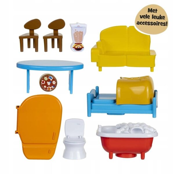 Bings Haus Goldener Bär 34 cm mit Flop-Figur und Möbeln für Kinder ab 18 Monaten
