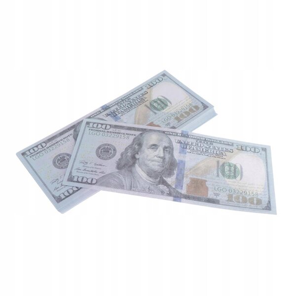 100x 100-Dollar-Scheine als Requisite für Szenarien und Rollenspiele