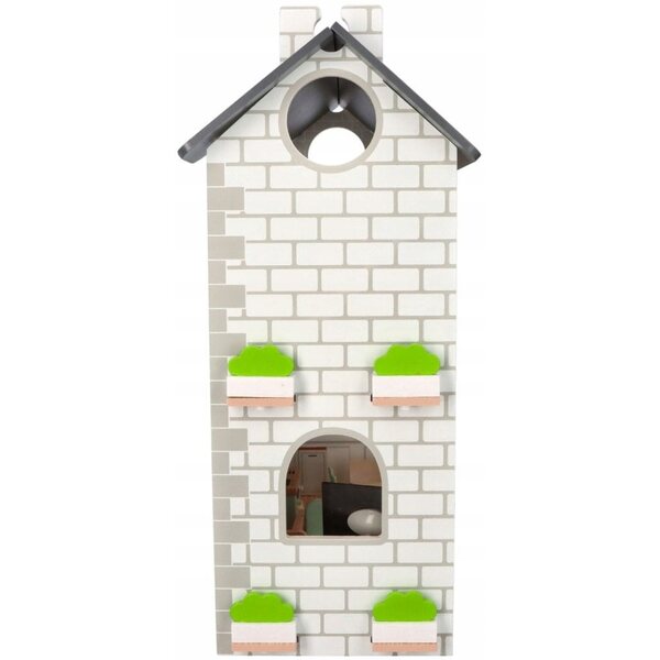 Adam Toys Großes und gemütliches Puppenhaus aus Holz mit Möbeln