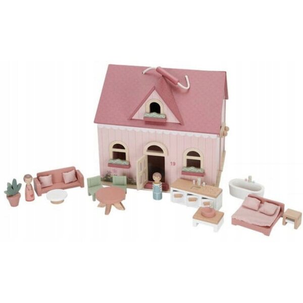Little Dutch Puppenhaus aus FSC-Holz mit Möbeln und Zubehör, 27,5 cm